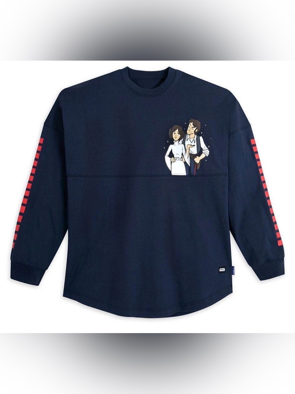 NWT Star Wars Spirit Jersey Han Solo Princess Leia I KNOW Disney Parks Navy